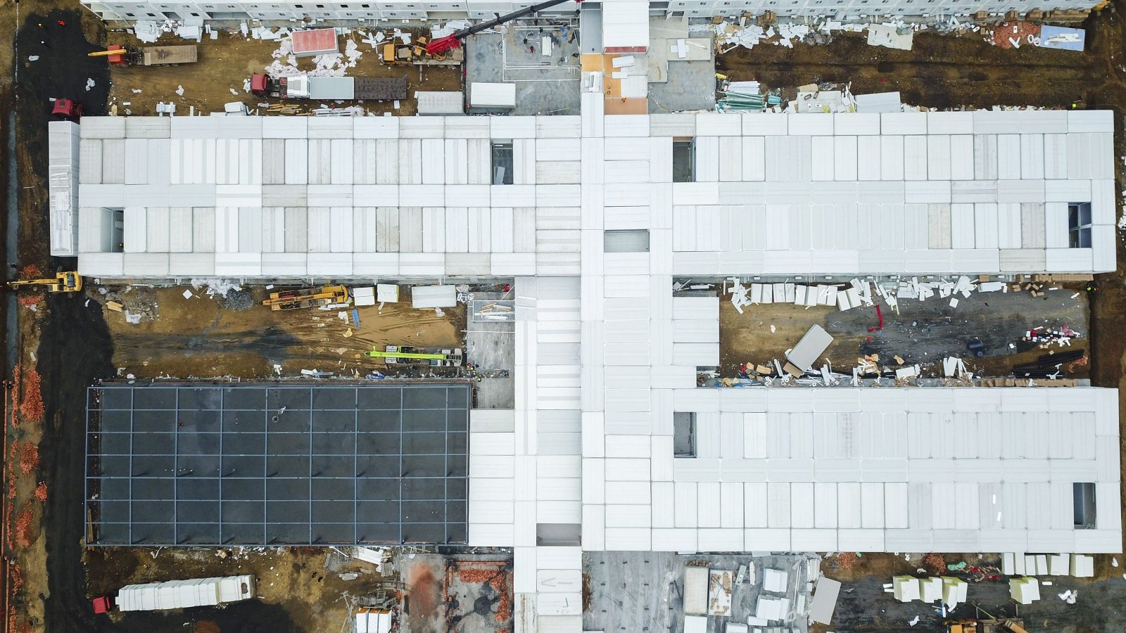 Commercial building undergoing improvement works.